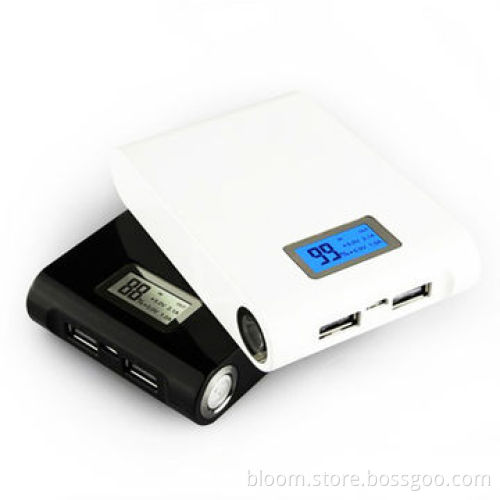 USB Power Bank for Mobile Phones, 12,000mAh Capacity White Light LED Flashlight